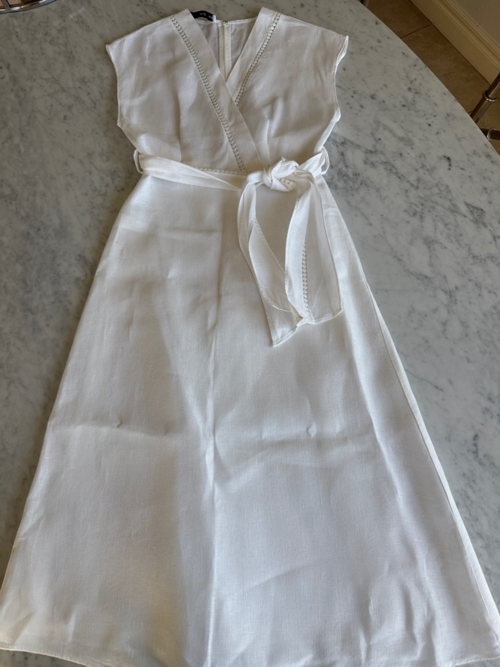 Mango Sleeveless Linen Midi Dress - Picture 5 of 12